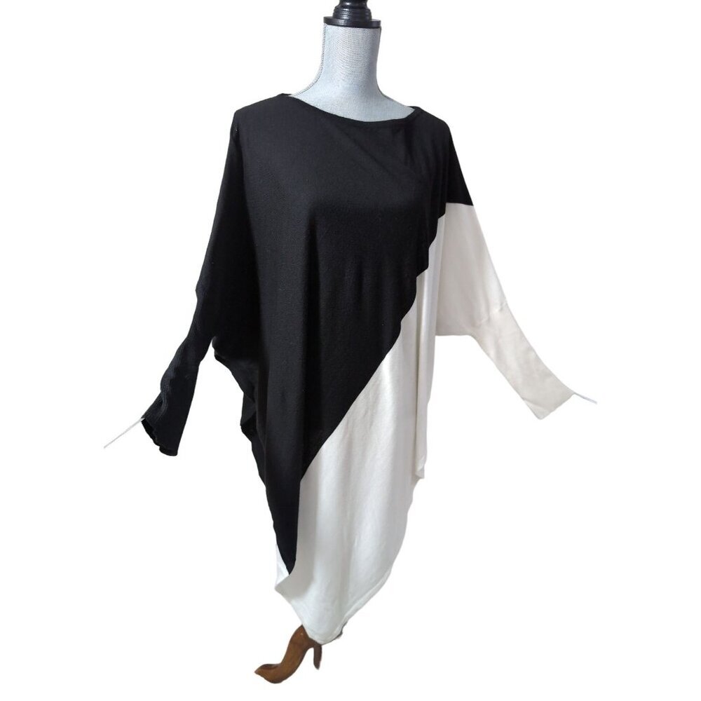 White House Black Market Asymmetrical Poncho Sweater Women S Casual Cozy‎ Chic